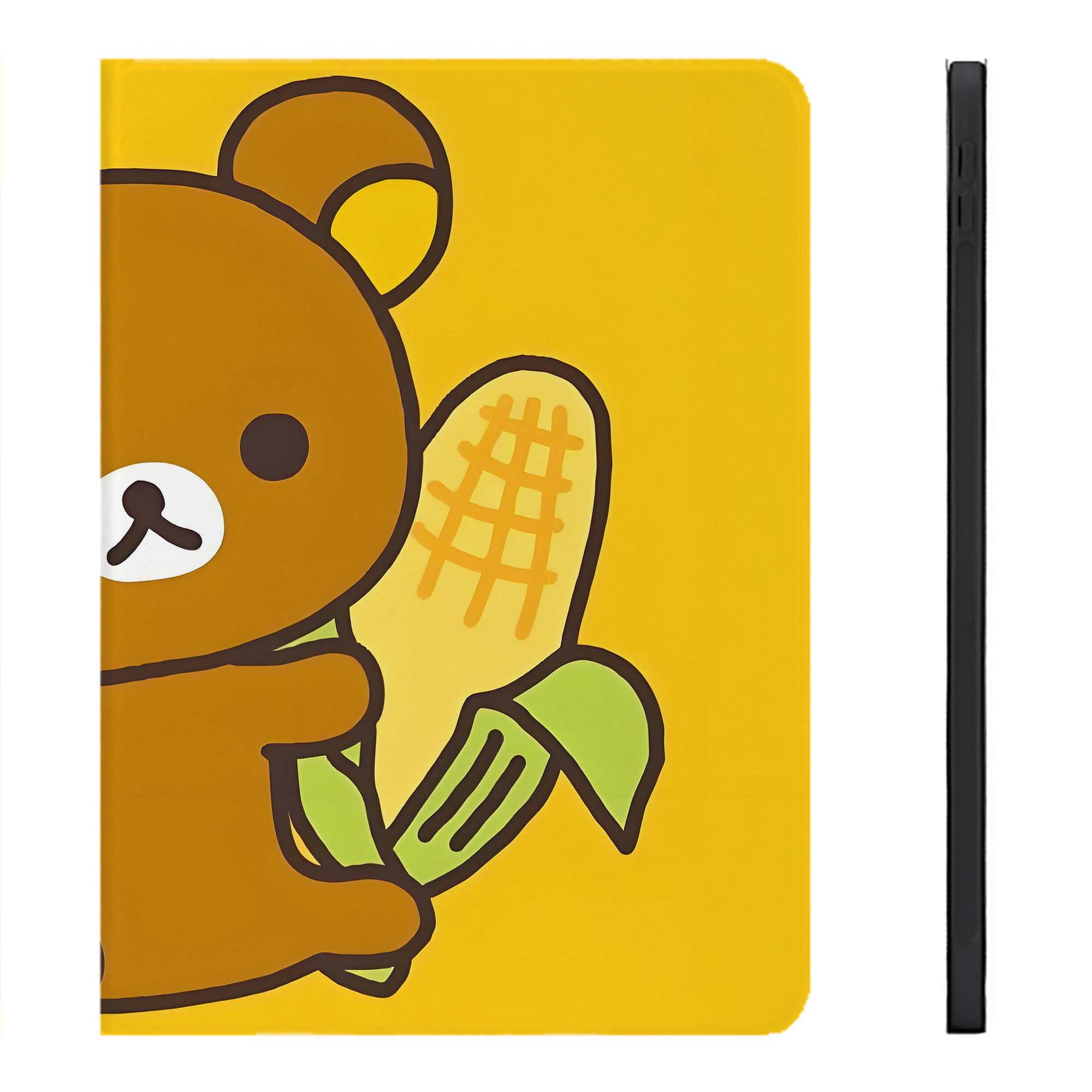 （画像用） リラックマ リラックマ キイロイトリ Rilakkuma Korilakkuma Kiiroitori IPadケース ペンホルダー付き ブックスタイルデザイン